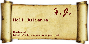 Holl Julianna névjegykártya
